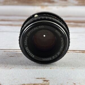 SMC Pentax-M 50mm f/2 Camera Lens Asahi Japan Black Tested Works Used